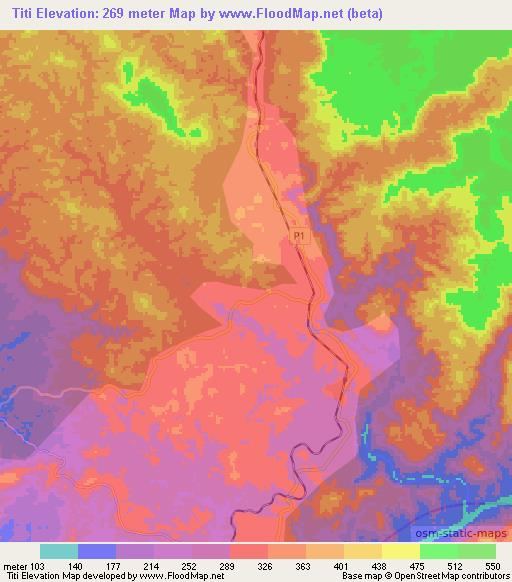 Titi,Congo (Brazzaville) Elevation Map