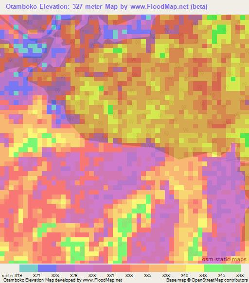 Otamboko,Congo (Brazzaville) Elevation Map