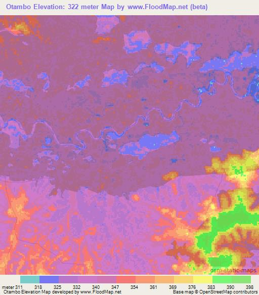 Otambo,Congo (Brazzaville) Elevation Map