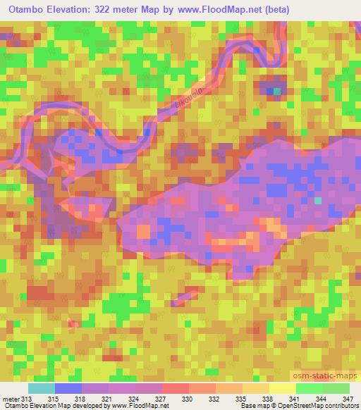 Otambo,Congo (Brazzaville) Elevation Map