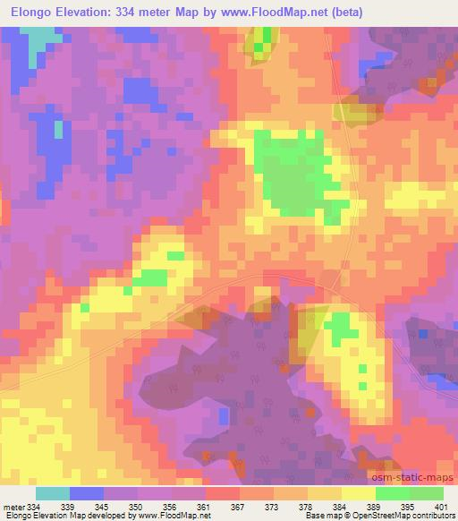 Elongo,Congo (Brazzaville) Elevation Map