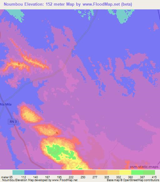 Noumbou,Congo (Brazzaville) Elevation Map