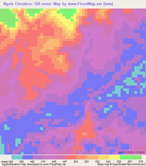 Ngole,Congo (Brazzaville) Elevation Map
