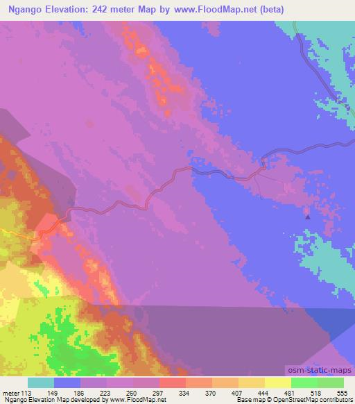 Ngango,Congo (Brazzaville) Elevation Map