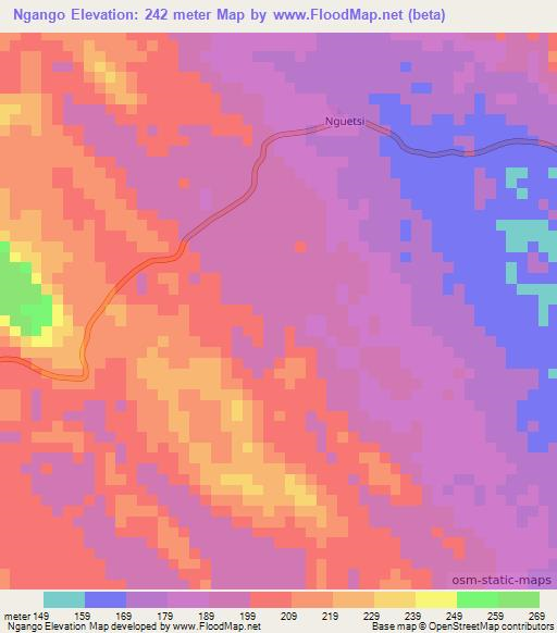 Ngango,Congo (Brazzaville) Elevation Map