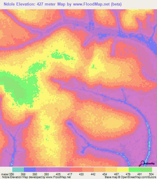 Ndole,Congo (Brazzaville) Elevation Map