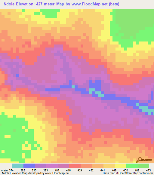Ndole,Congo (Brazzaville) Elevation Map