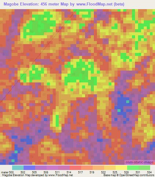 Magobe,Congo (Brazzaville) Elevation Map