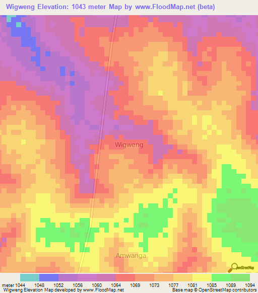 Wigweng,Uganda Elevation Map