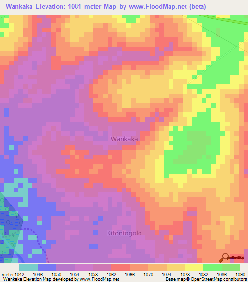 Wankaka,Uganda Elevation Map