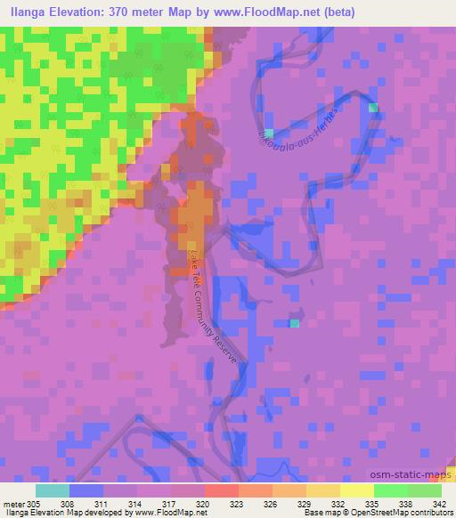 Ilanga,Congo (Brazzaville) Elevation Map