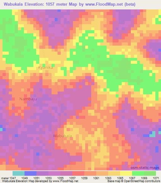 Wabukala,Uganda Elevation Map