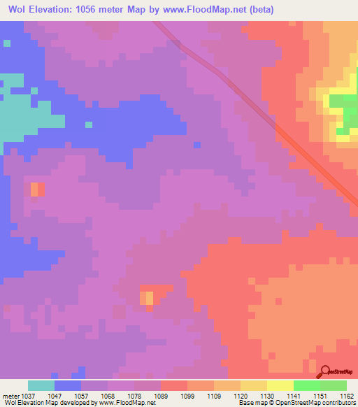 Wol,Uganda Elevation Map