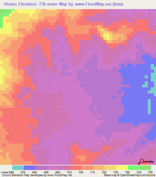 Utrutru,Uganda Elevation Map