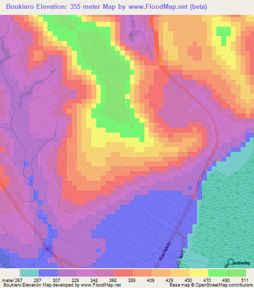 Boukiero,Congo (Brazzaville) Elevation Map