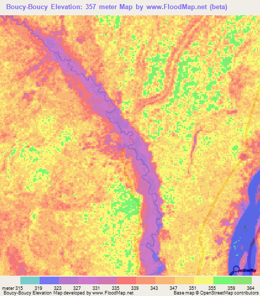 Boucy-Boucy,Congo (Brazzaville) Elevation Map