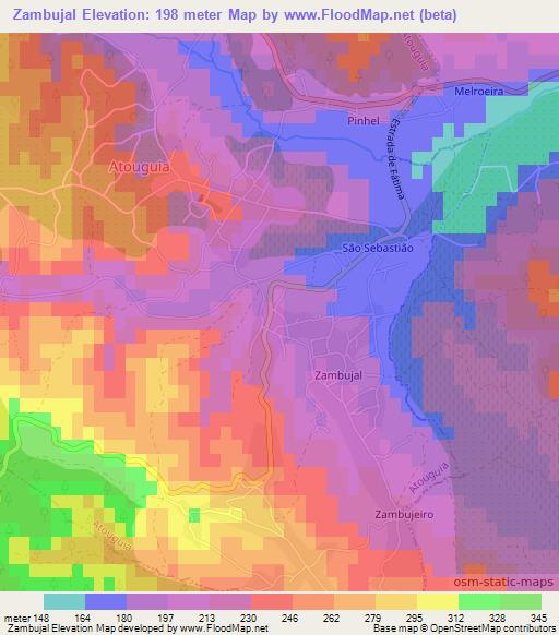 Zambujal,Portugal Elevation Map