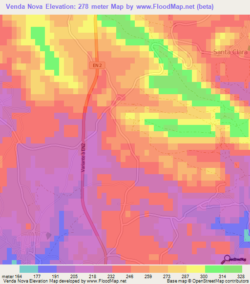 Venda Nova,Portugal Elevation Map