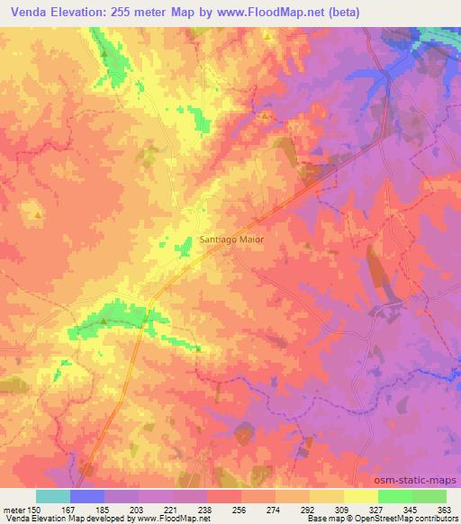 Venda,Portugal Elevation Map