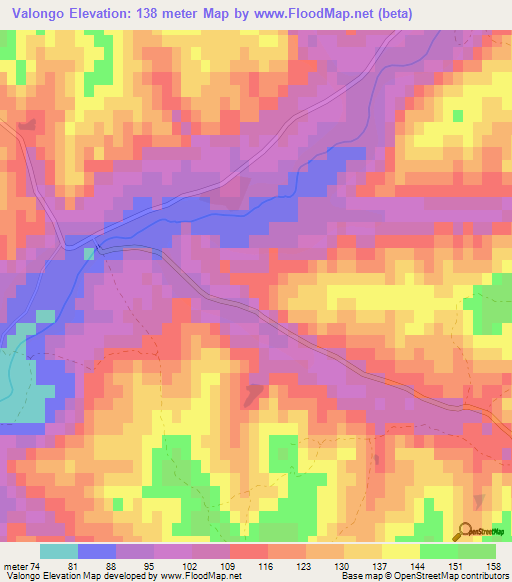 Valongo,Portugal Elevation Map