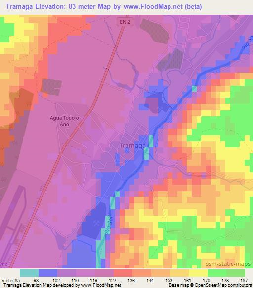 Tramaga,Portugal Elevation Map