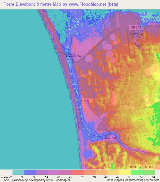 Torre,Portugal Elevation Map