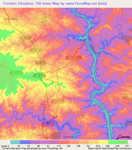 Torneiro,Portugal Elevation Map