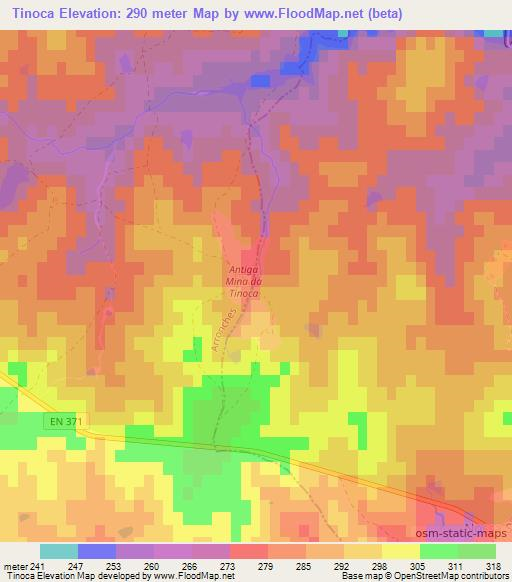 Tinoca,Portugal Elevation Map