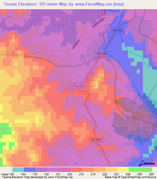 Terena,Portugal Elevation Map