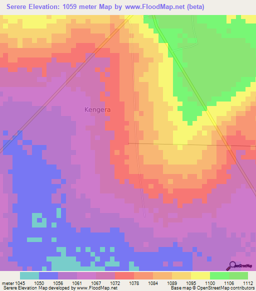 Serere,Uganda Elevation Map