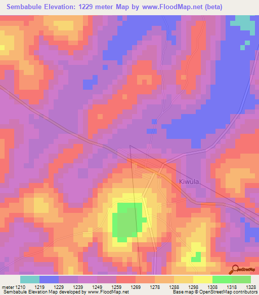 Sembabule,Uganda Elevation Map
