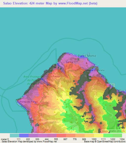 Salao,Portugal Elevation Map