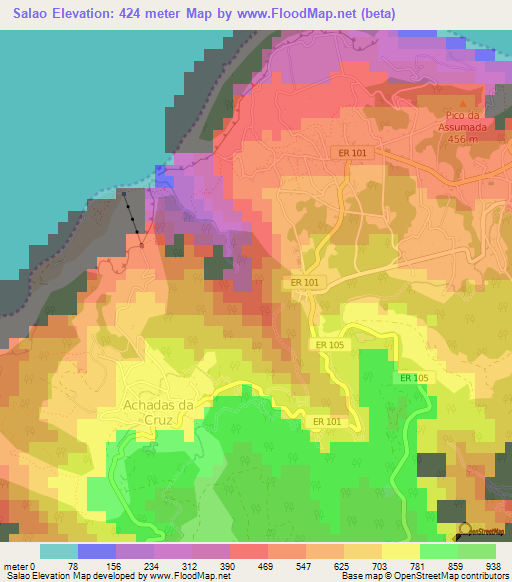 Salao,Portugal Elevation Map