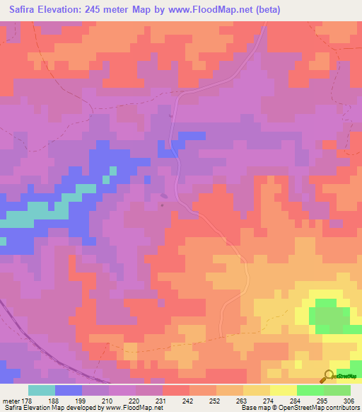 Safira,Portugal Elevation Map