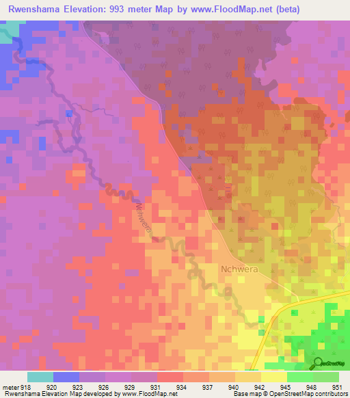 Rwenshama,Uganda Elevation Map