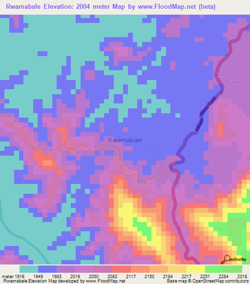 Rwamabale,Uganda Elevation Map