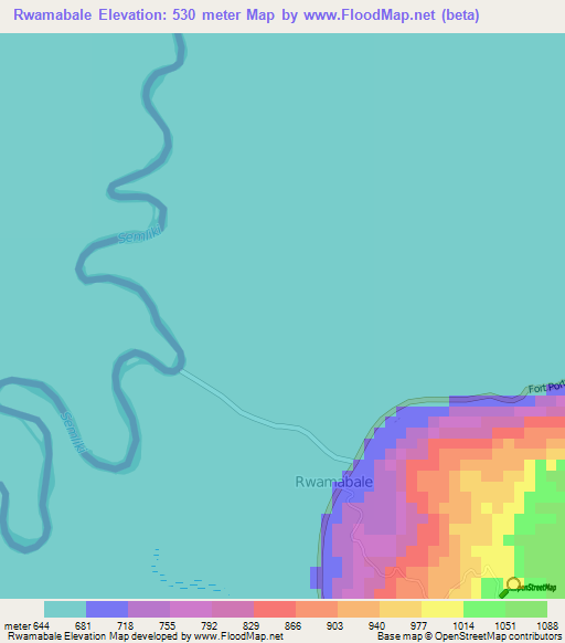 Rwamabale,Uganda Elevation Map