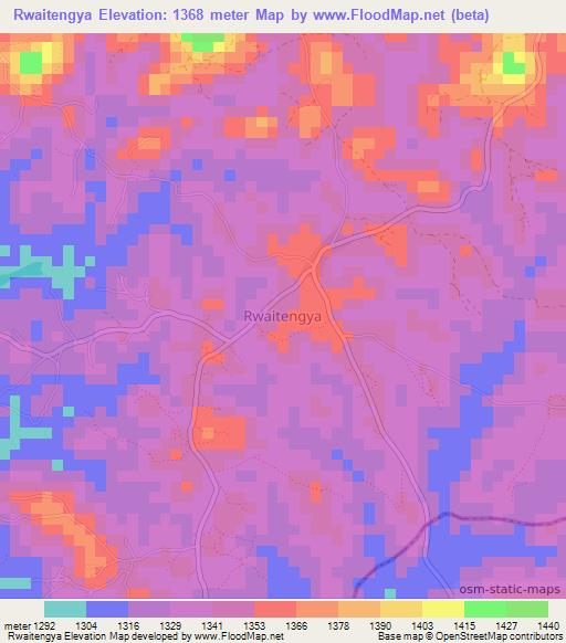 Rwaitengya,Uganda Elevation Map