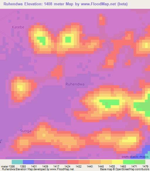 Ruhendwa,Uganda Elevation Map