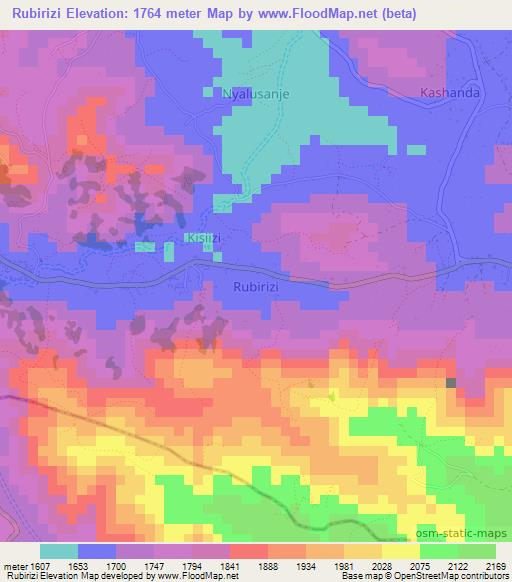 Rubirizi,Uganda Elevation Map