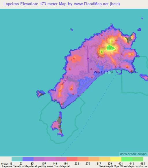 Lapeiras,Portugal Elevation Map