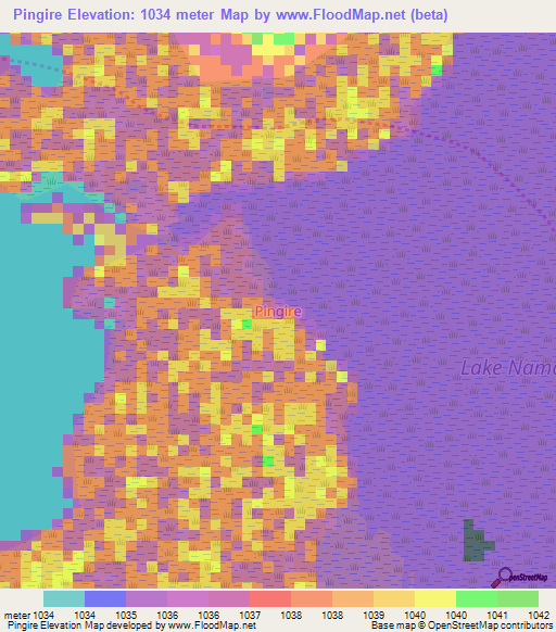 Pingire,Uganda Elevation Map