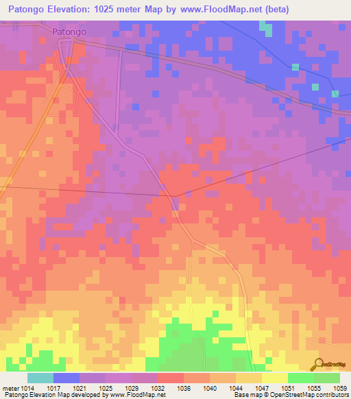 Patongo,Uganda Elevation Map