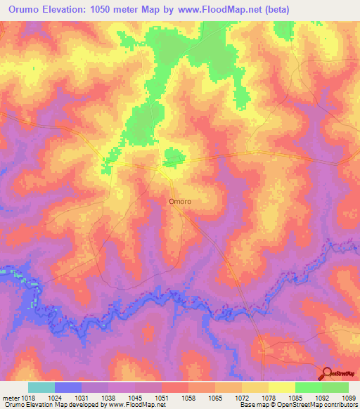 Orumo,Uganda Elevation Map