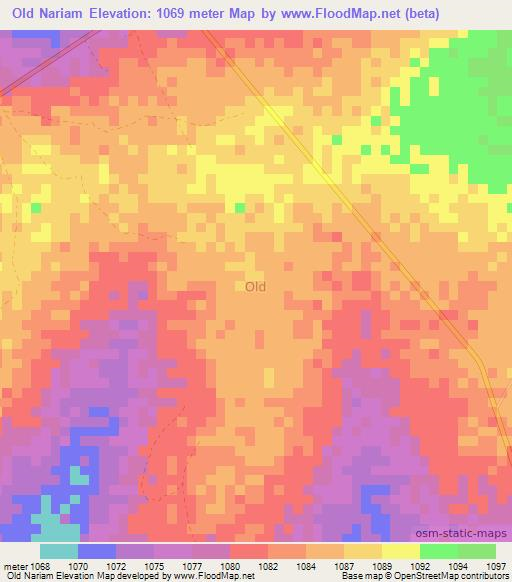 Old Nariam,Uganda Elevation Map