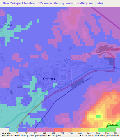 New Yekepa,Liberia Elevation Map