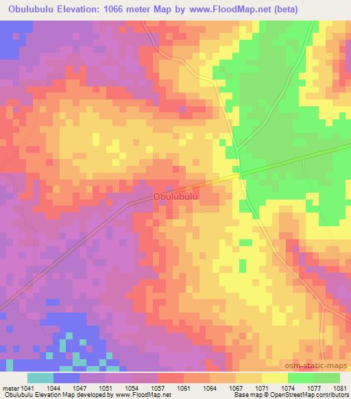 Obulubulu,Uganda Elevation Map