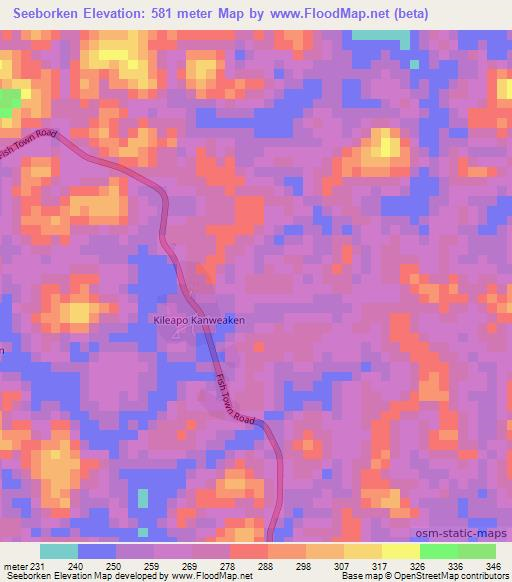 Seeborken,Liberia Elevation Map