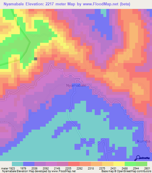 Nyamabale,Uganda Elevation Map