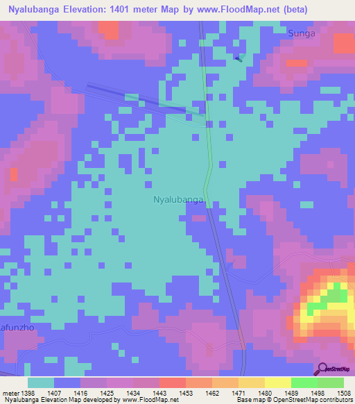 Nyalubanga,Uganda Elevation Map